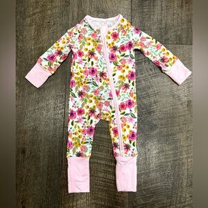 Floral print bamboo Sleepie Jammies 18-24m